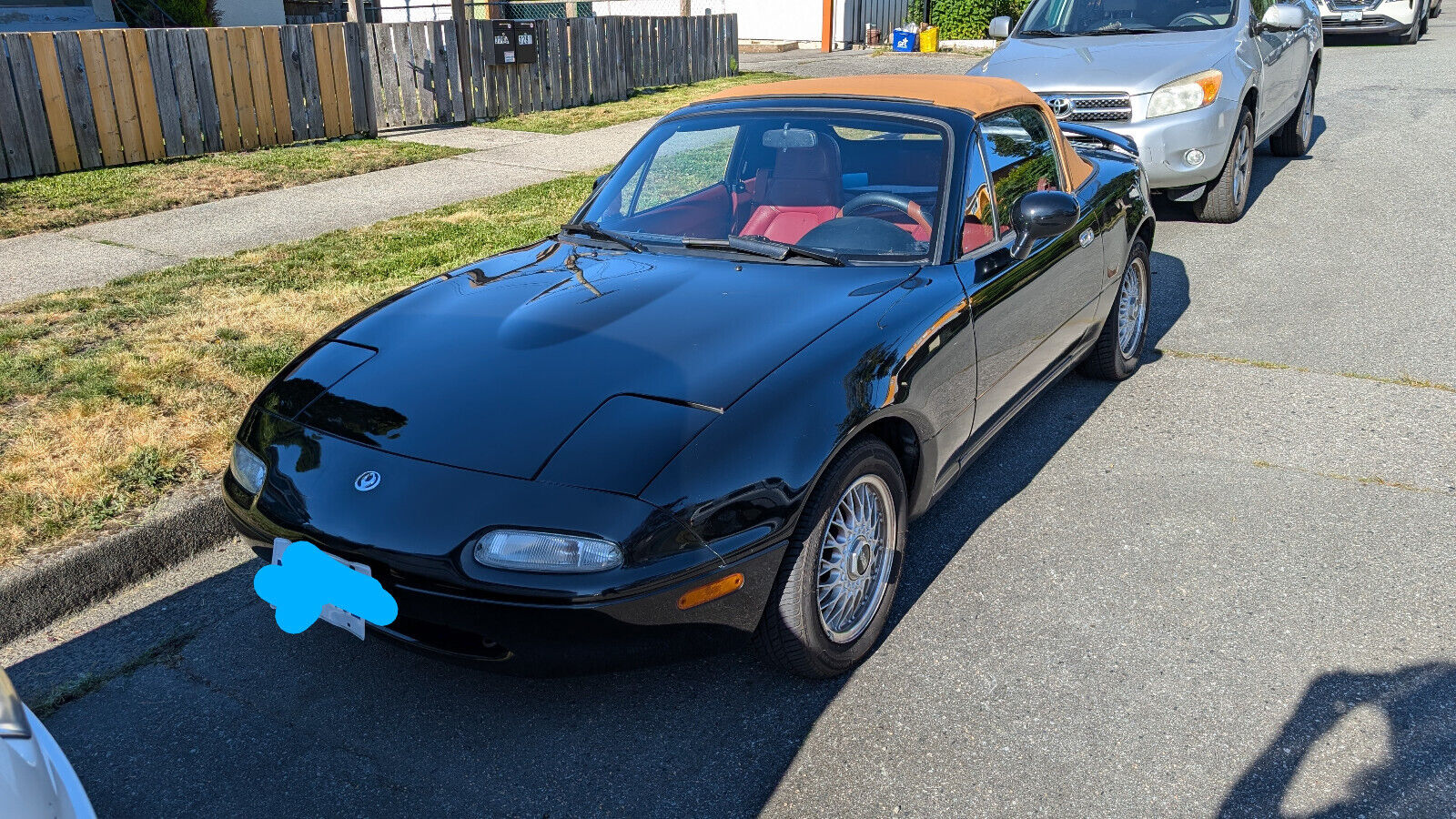 1993 mazda mx-5 miata le limited edition black over red with new tan soft top
