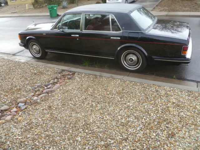 1981 rolls royce silver spur 85k miles v8 car black clear title chrome grill