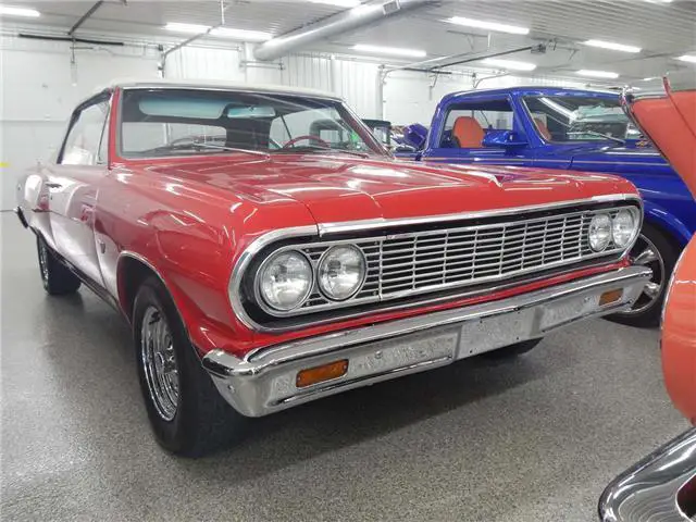 1964 chevrolet malibu converti 90177 miles red 327 5-speed manual