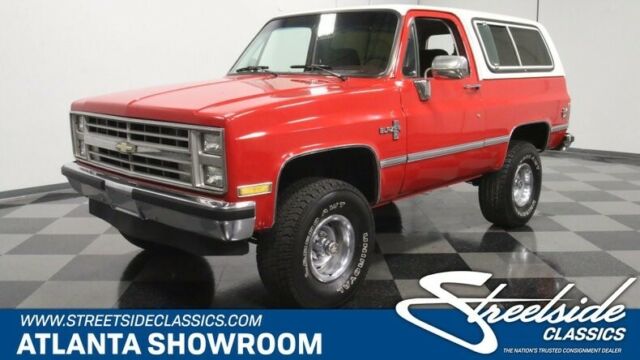 classic vintage chrome chevy 4x4 suv k5 blazer 350 v8 auto trans red