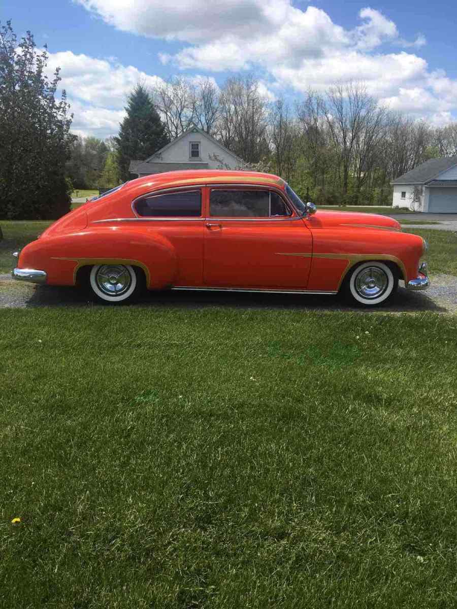 1949 chevrolet fleetline sedan orange rwd automatic fastback coupe
