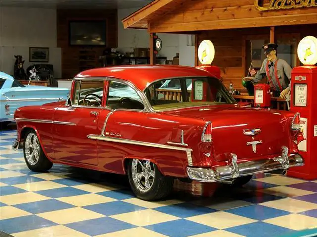1955 chevrolet bel air resto mod ls supercharged – fire mist metallic