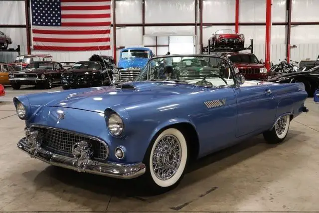 1955 ford thunderbird 55352 miles metallic blue convertible 292 v8 automatic