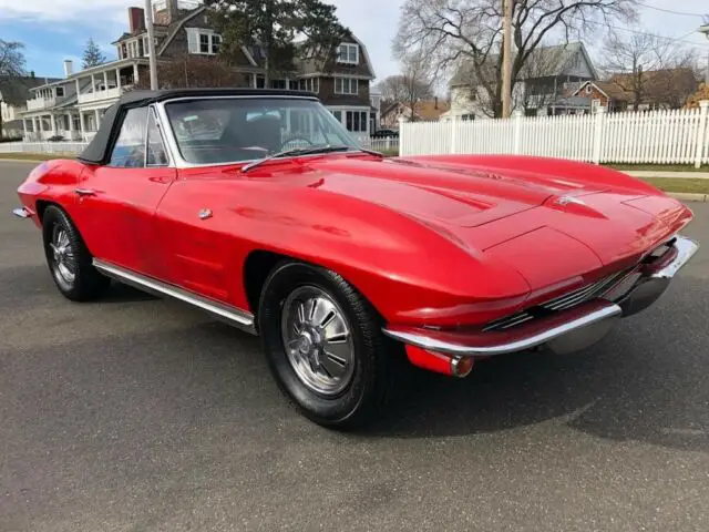 1964 chevrolet corvette conv. red 327/300hp 4/sp matching #;s