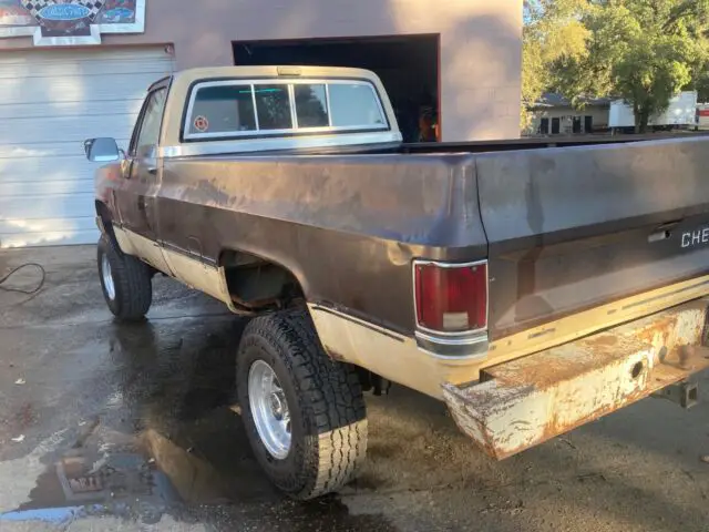 1982 chevrolet k20 pickup brown 4wd manual