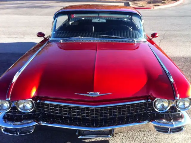 1960 cadillac coupe custom candy apple red metallic flake paint
