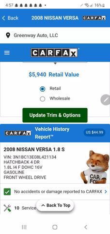 2008 nissan versa s