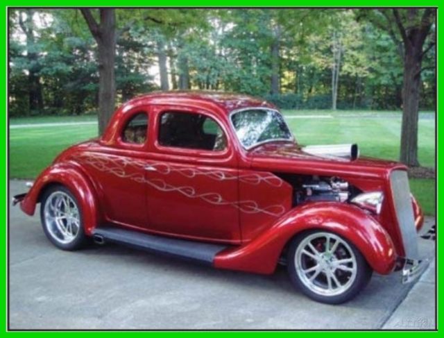 1935 ford coupe,original,all-steel,supercharged 383 v8,electronic tci 4160e
