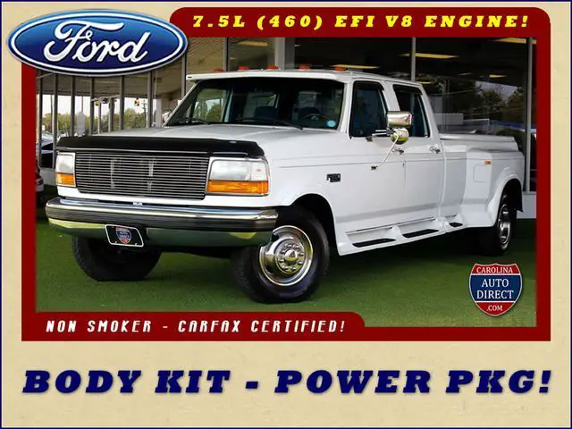 1994 ford f-350 crew cab xlt crew cab drw long bed rwd oxford white pickup truck