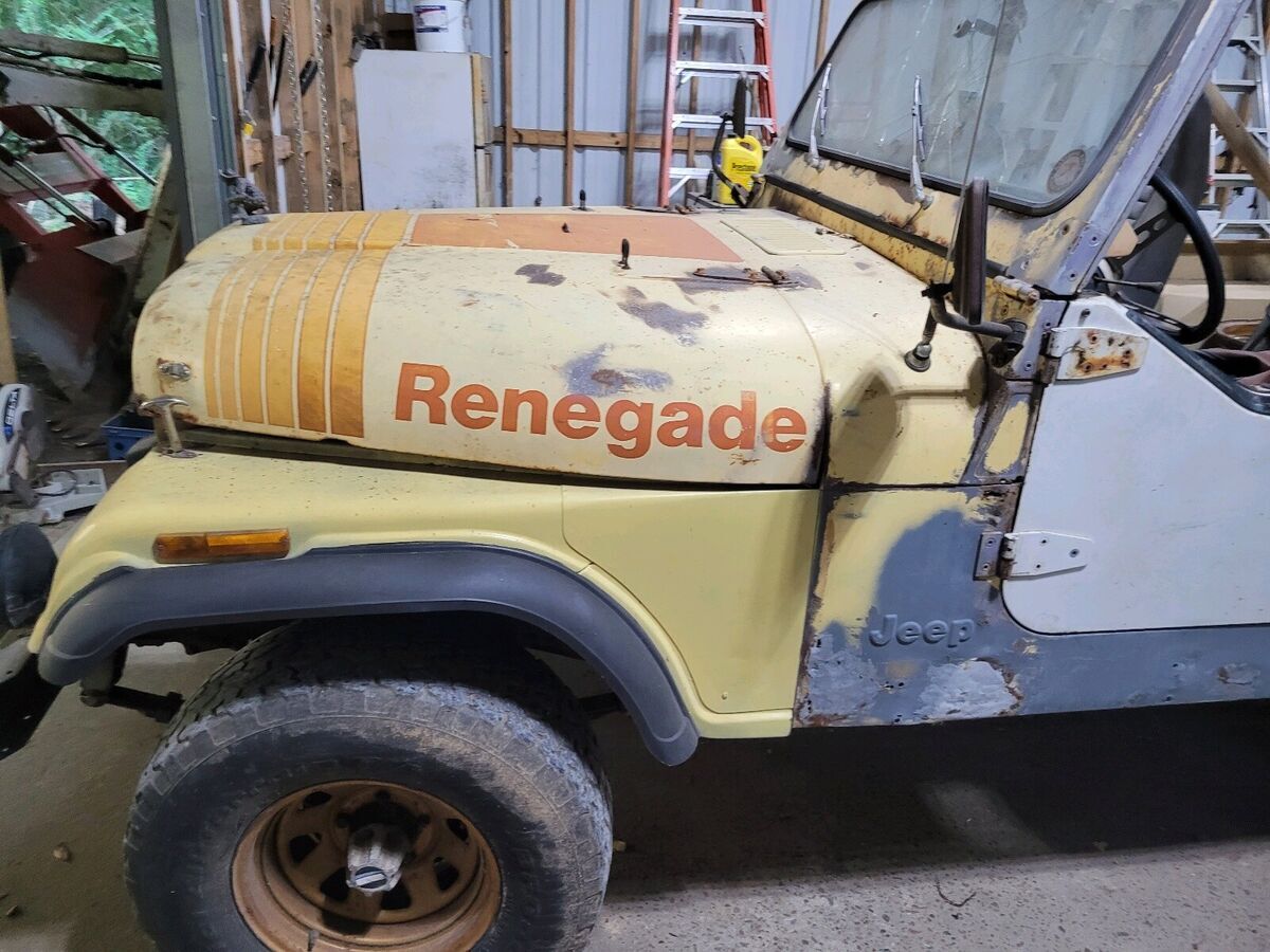 1980 jeep cj-7 suv yellow 4wd manual renegade