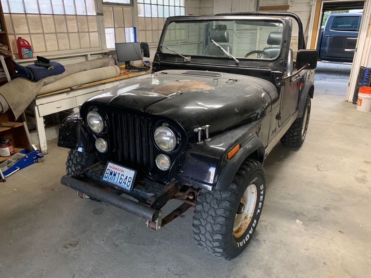 1978 jeep cj-7 convertible black 4wd manual