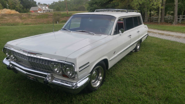 1963 chevrolet impala 9 passenger station wagon 409 engine 4 speed rare