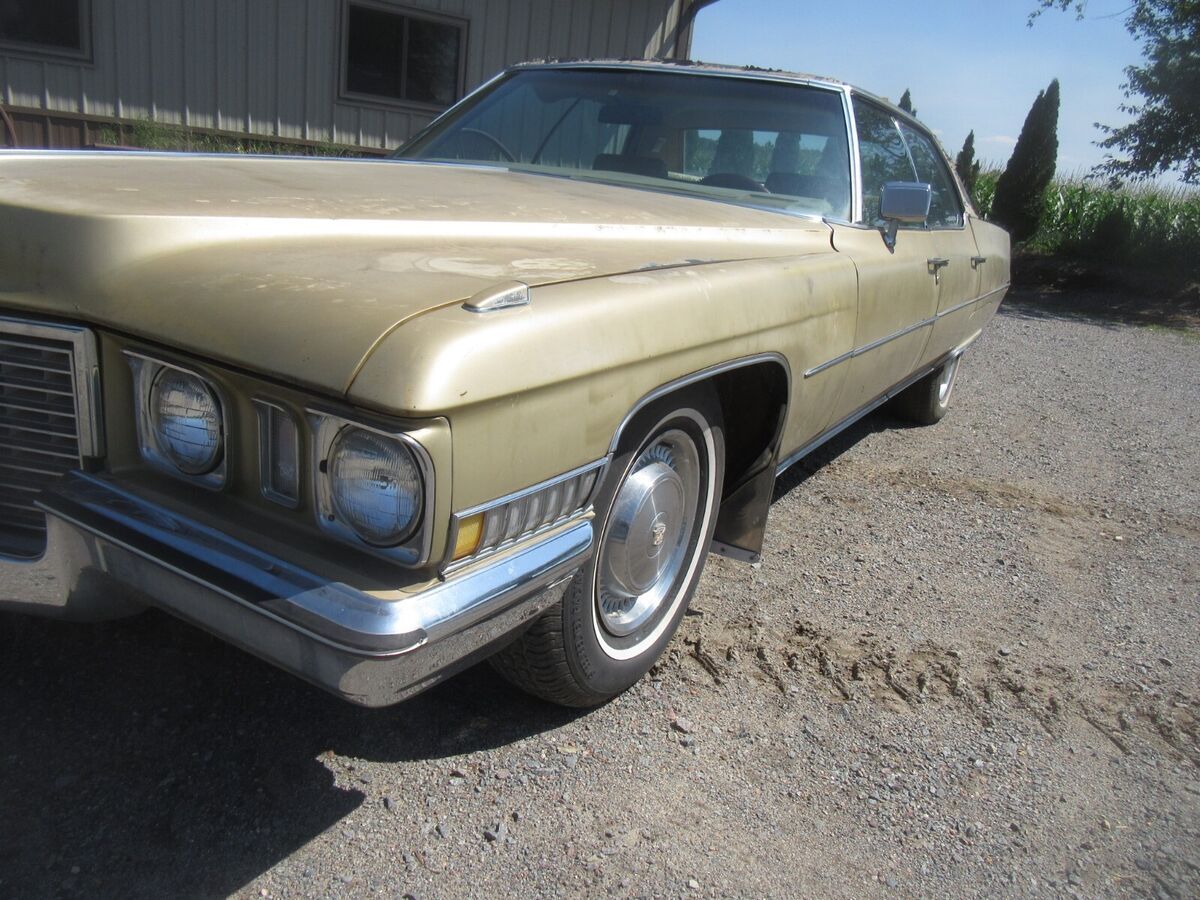 1972 cadillac sedan deville 4 door hardtop running project car solid frame