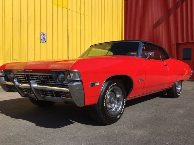 1968 chevy impala ss 396 v8 bucket seats power seats center console convertible