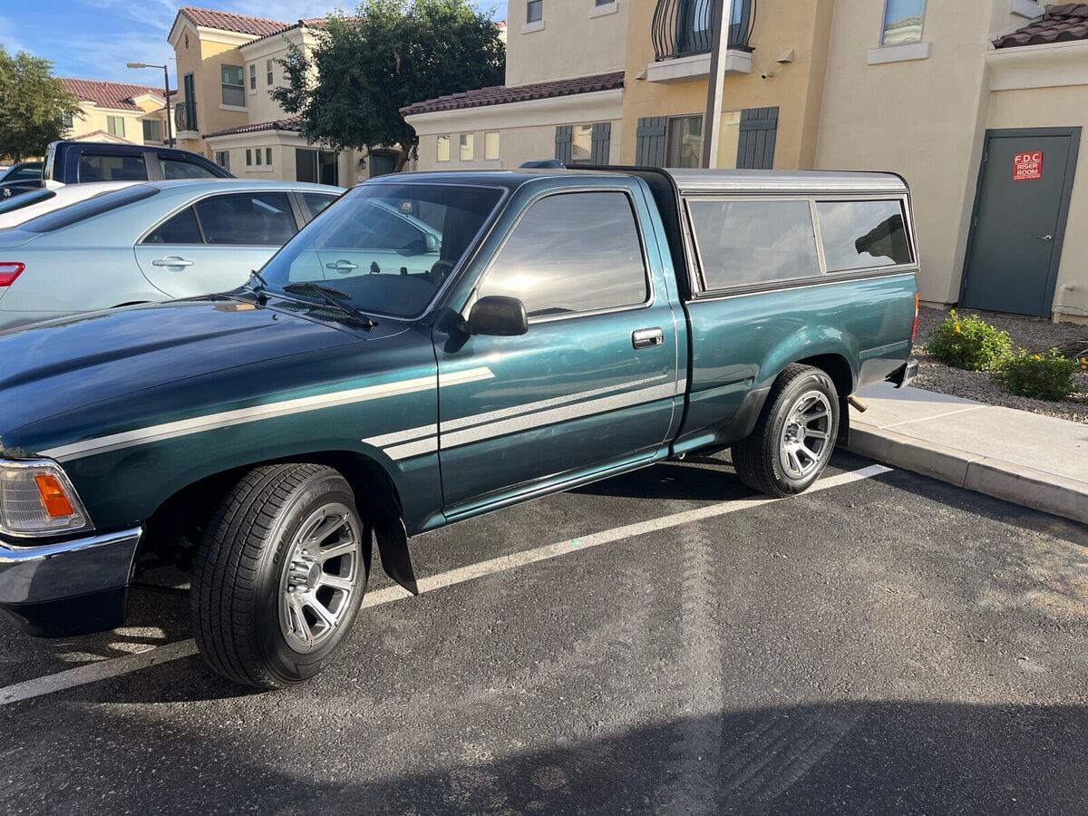 1994 toyota pickup green rwd automatic 1/2 ton short wheelbase dx