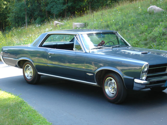"survivor" doccumented blue charcoal 1965 pontiac gto 2 door hardtop
