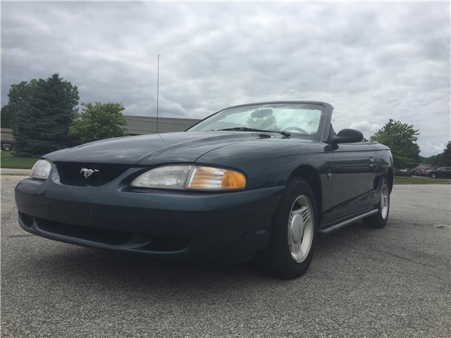 1994 ford mustang 3.8l v6 rwd green convertible coupe no reserve