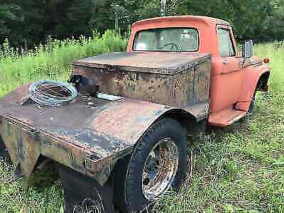 1965 ford f600 red rwd manual