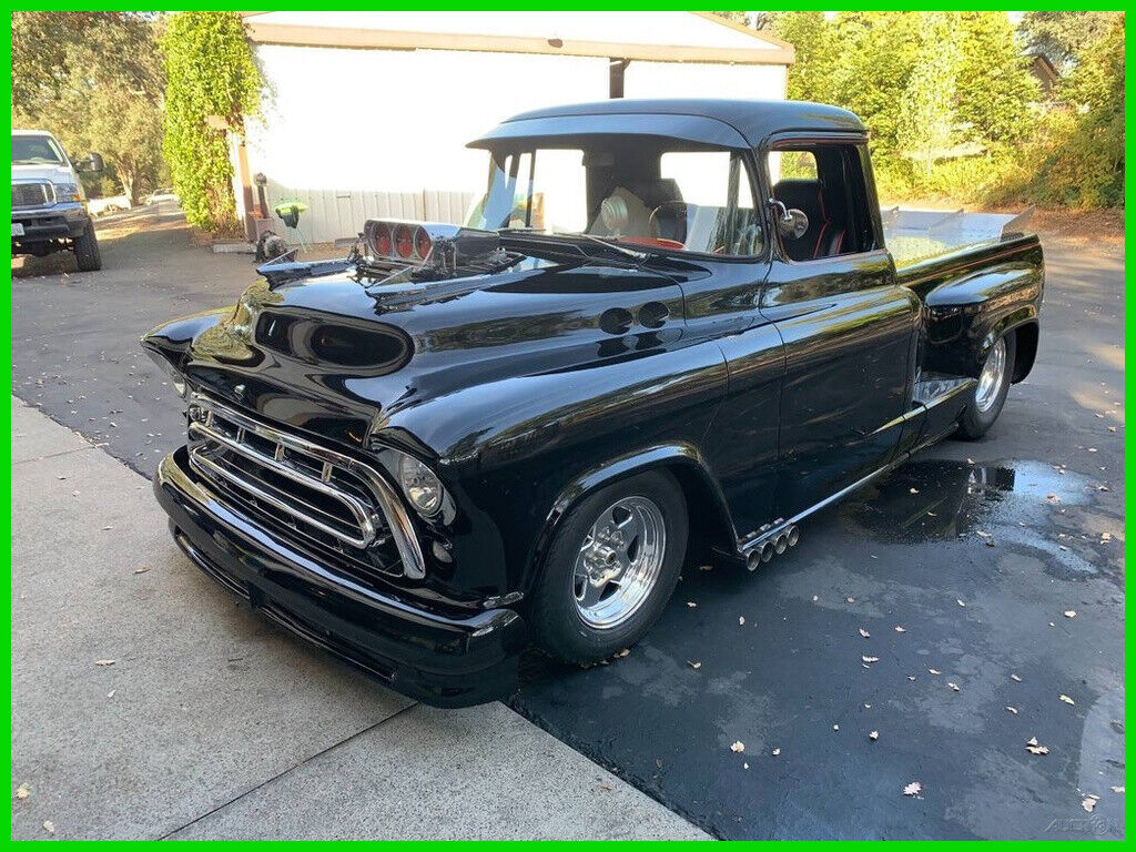 1957 chevrolet 3100 automatic rwd step side pickup truck rebuild 765 miles