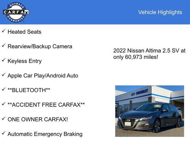 2022 nissan altima 2.5 sv