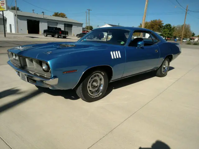 1971 plymouth cuda 383 b5 blue auto mopar rally wheels