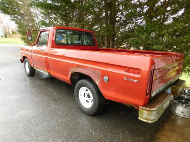 1975 ford f100 custom pickup truck. 302, 3 on the tree