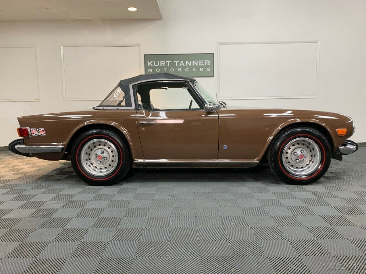1974 triumph tr-6. sienna brown on black. excellent original with 67,318 miles