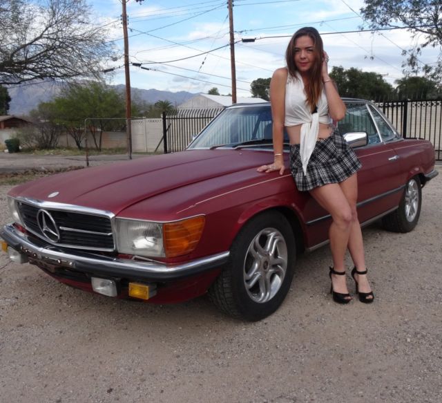 1984 mercedes benz euro 500sl 107 convertible no rust arizona amg-ish opt momos