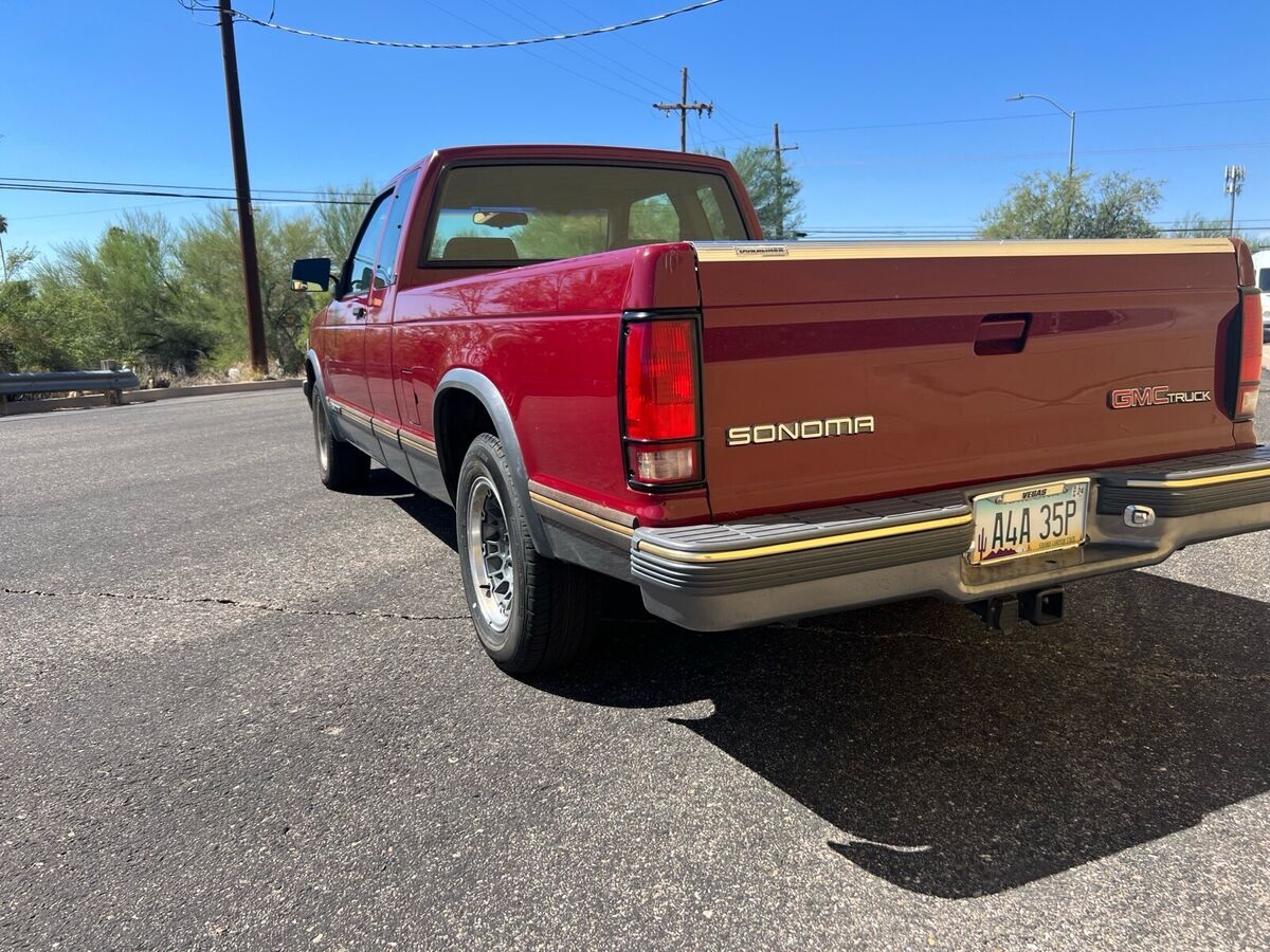 1993 gmc sonoma pickup red rwd automatic sle