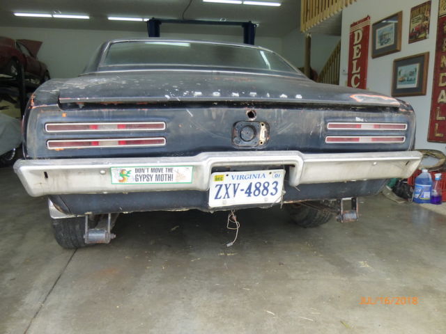 1968 firebird 400 ho t-400 project - 676 made - loaded with options