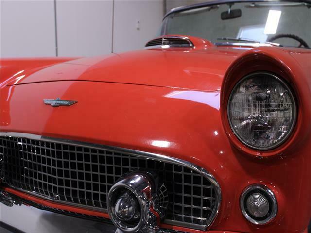 1956 ford thunderbird v8 with overdrive manual convertible red