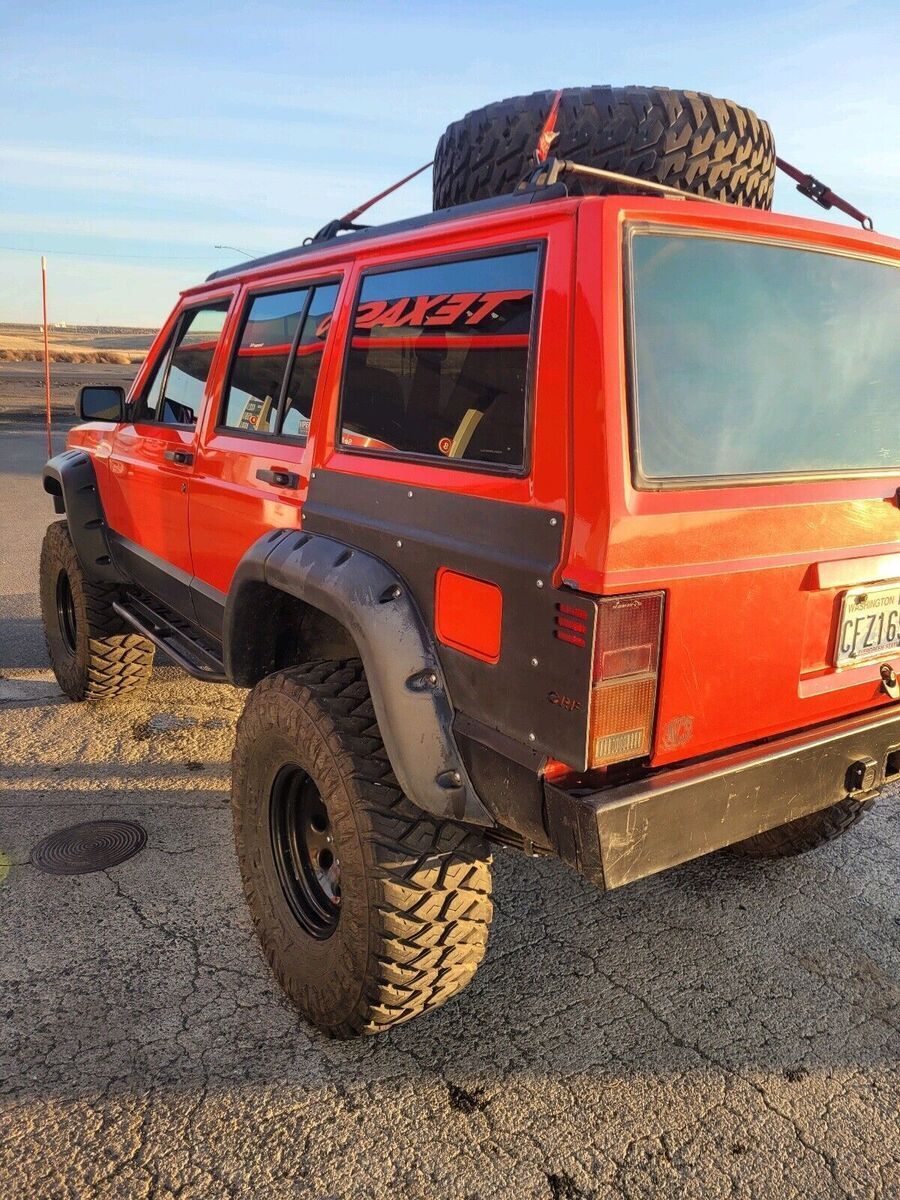 1993 jeep cherokee red 4wd manual sport