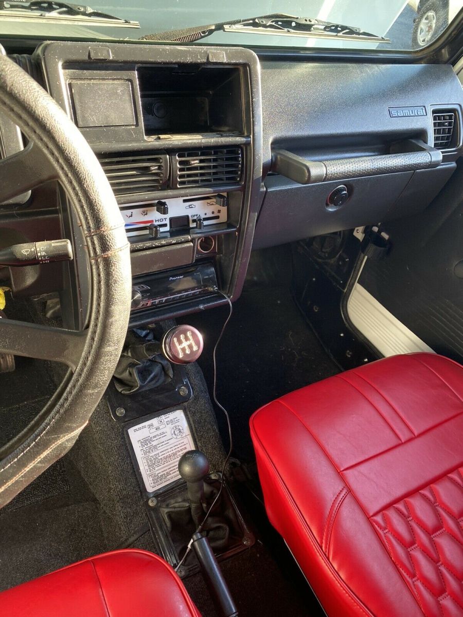1991 suzuki samurai convertible white 4wd manual jl