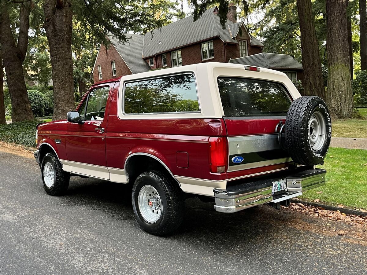 1993 ford bronco eddie bauer 4x4 2dr suv 5.8l efi v8 eng' 172k miles rust free