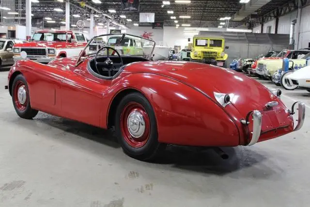 1954 jaguar xk120 87491 miles red convertible 3.4l 6cyl 4 speed manual