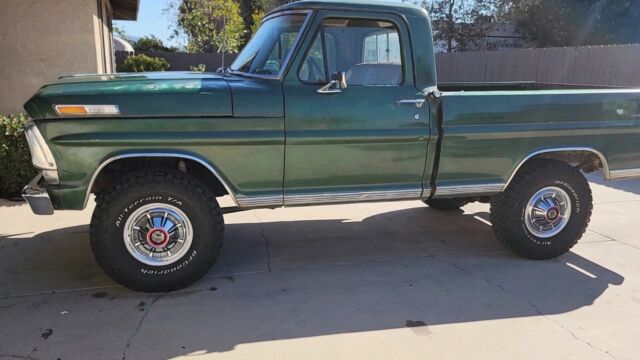 1971 ford f100 pickup green 4wd manual sport custom