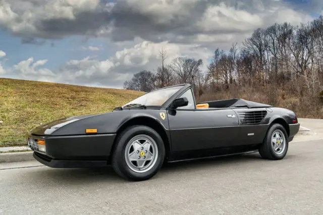 1986 ferrari mondial 3.2 cabriolet 29k original miles new black paint