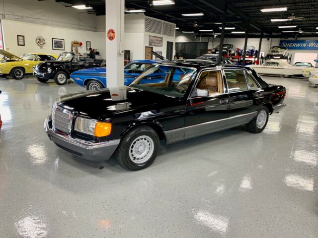 1984 mercedes benz sel 500 -38k original miles - black exterior over tan leather