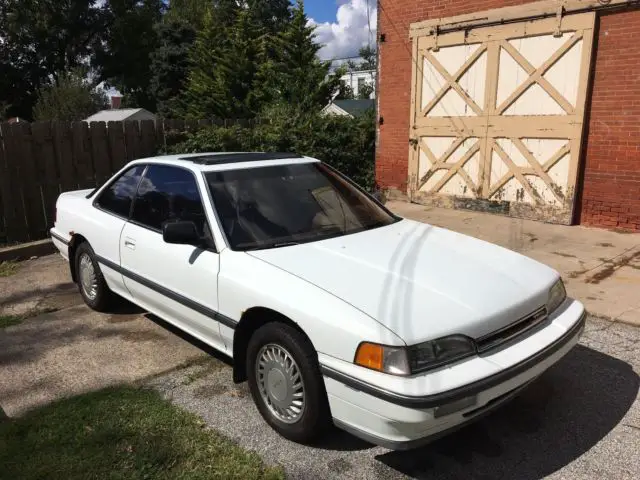 1987 acura legend l honda v6 coupe at white 2 door leather 105k original miles!!