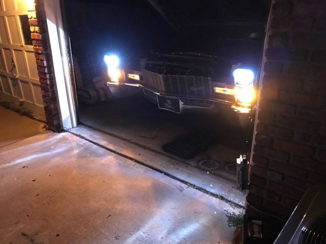 68 cadillac bagged, custom, low rider, rat rod, show, lead sled, flat black