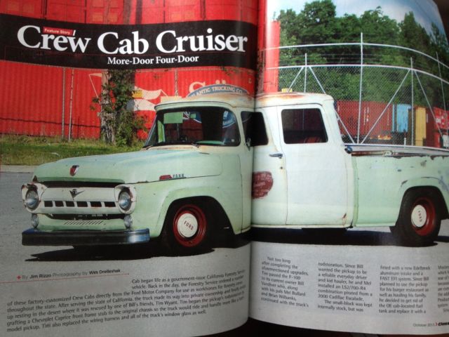 1957 ford f100 factory crew cab, rare, hot rod, resto mod, original patina, lsx