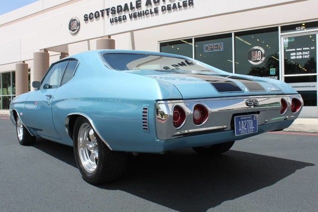 1972 chevrolet chevelle 699 miles ascot blue coupe 454 cu. in. 7.4 l automatic