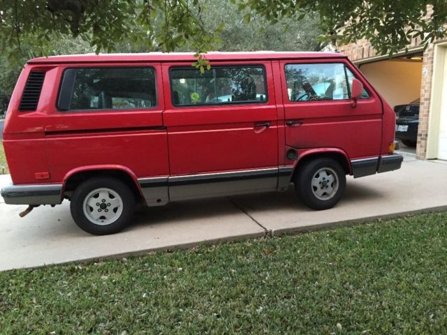 1991 volkswagen vangon gl - tornado red - antique status as of 2016
