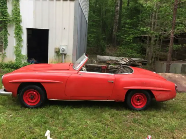 1961 190sl mercedes benz convertible- barn find to restore- owned 40 years l@@k!