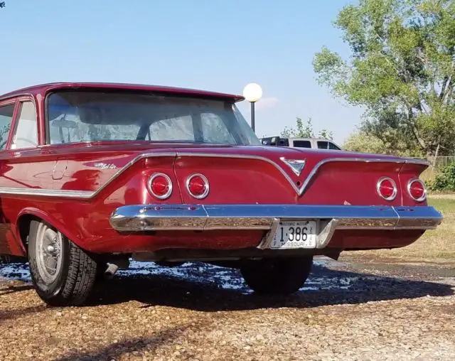 1961 chevrolet bel air 2 door shelf top 4 speed 8 cylinder 61k honduras maroon