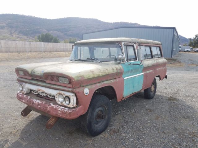 1961 gmc 4x4 suburban k10 4 speed original more rare than chevy chevrolet 4wd
