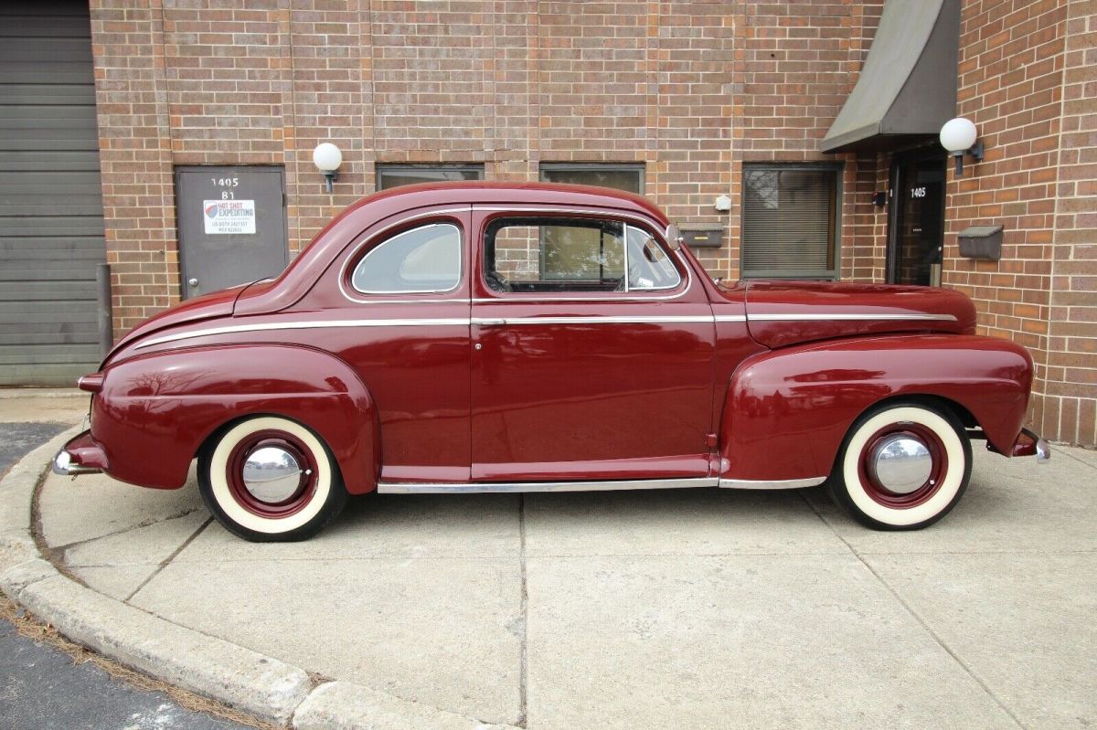 1946 ford super deluxe business coupe - slight street rod - ford deluxe