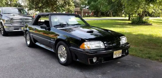 1992 ford mustang convertible black rwd automatic gt