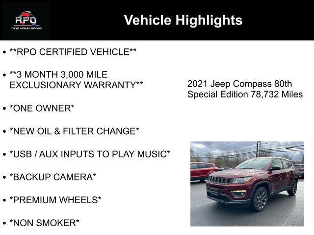 2021 jeep compass 80th special edition