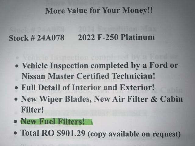 2022 ford f-250 platinum